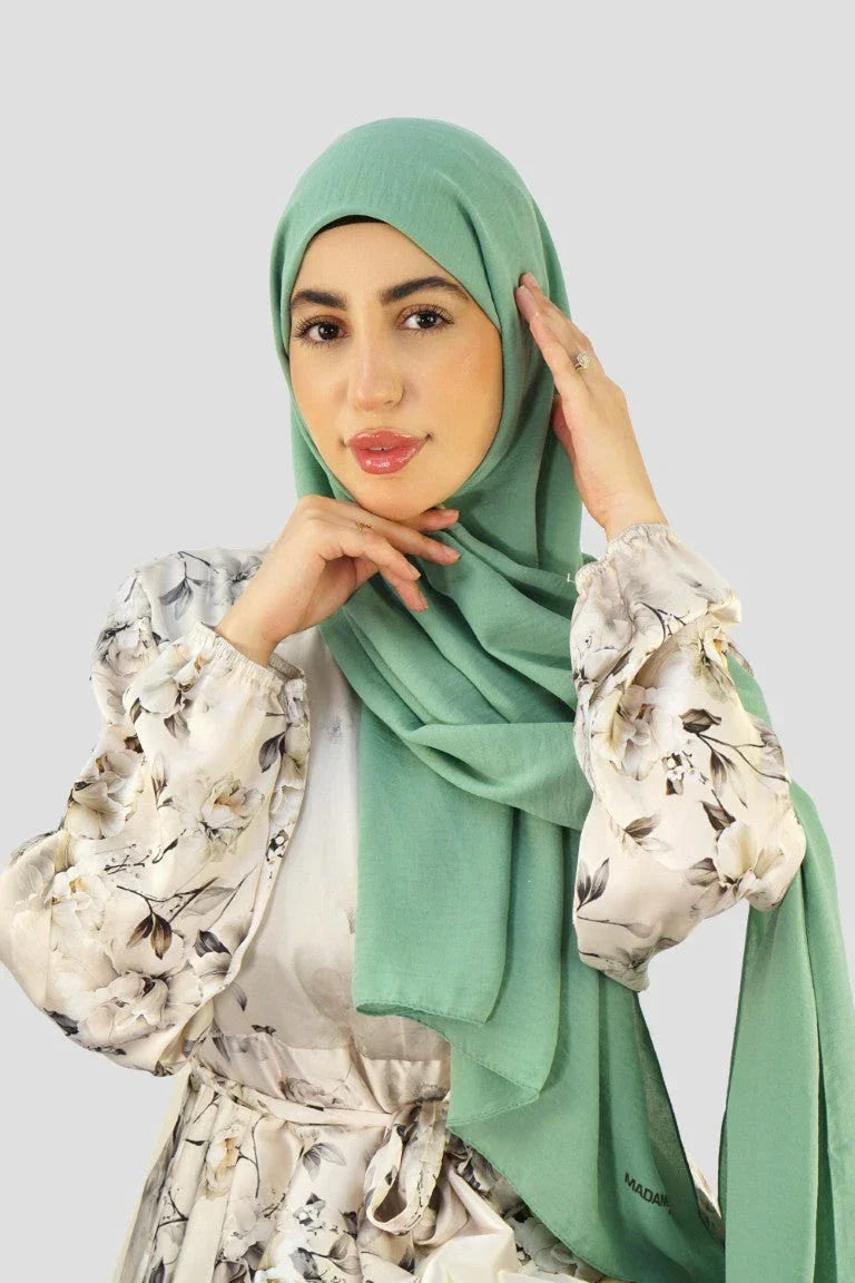 Premium Chiffon Hijab – Mint - almanaar Islamic Store
