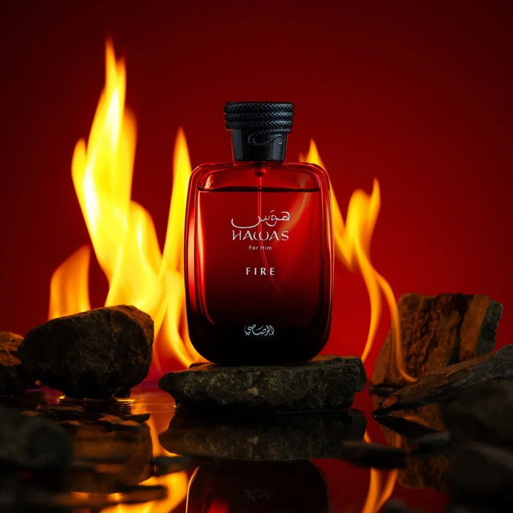 Hawas FIRE (for him) Eau De Parfum 100ml by Rasasi - Almanaar Islamic ...