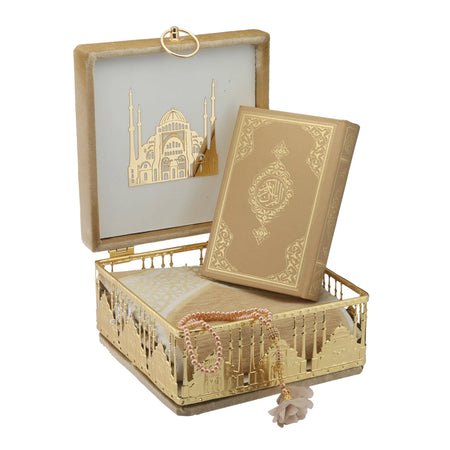 Luxury Quran Gift Set with Traditional Velvet Box - almanaar Islamic Store