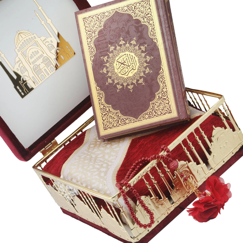 Luxury Quran Gift Set with Traditional Velvet Box - almanaar Islamic Store