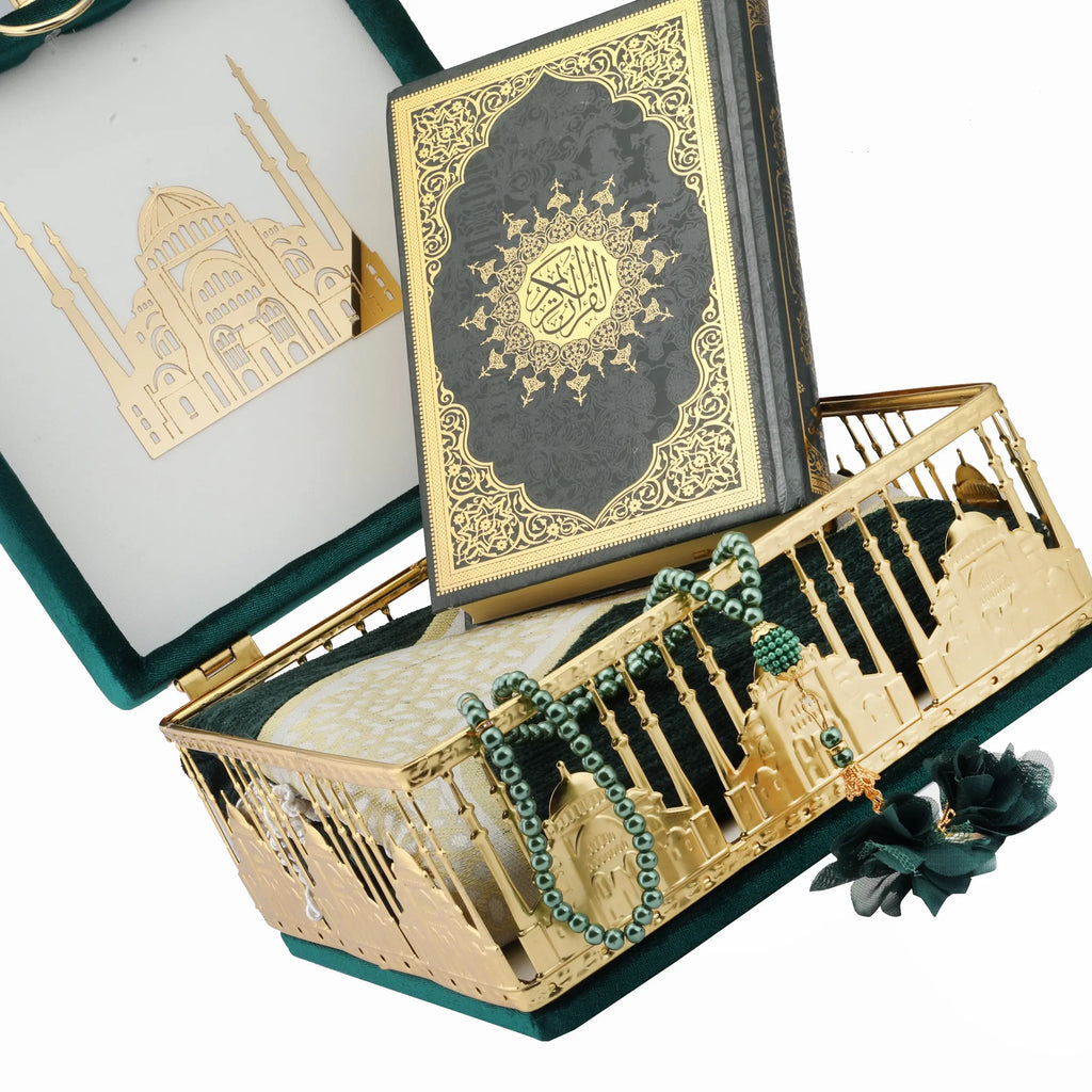 Luxury Quran Gift Set with Traditional Velvet Box - almanaar Islamic Store