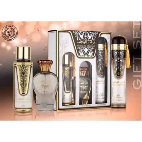 Turab Al Dhahab 3 Piece Gift Set Collection Ard Al Zaafaran - almanaar Islamic Store