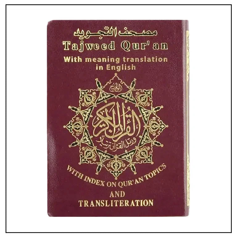 Tajweed Quran with Translation & Transliteration Small Size 13x9cm Dar Al Maarifah