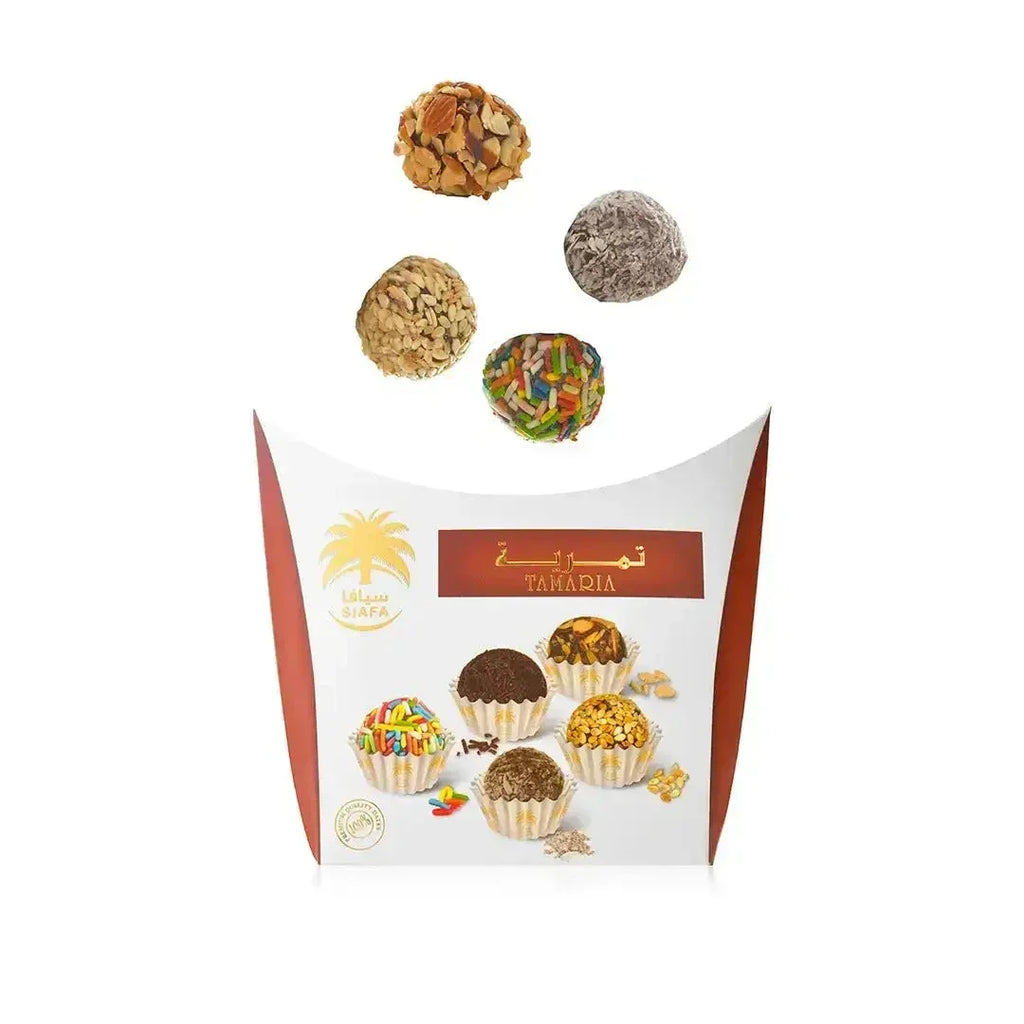 Assorted Tamria Collection – Premium Date Delights in 5 Unique Flavors - almanaar Islamic Store