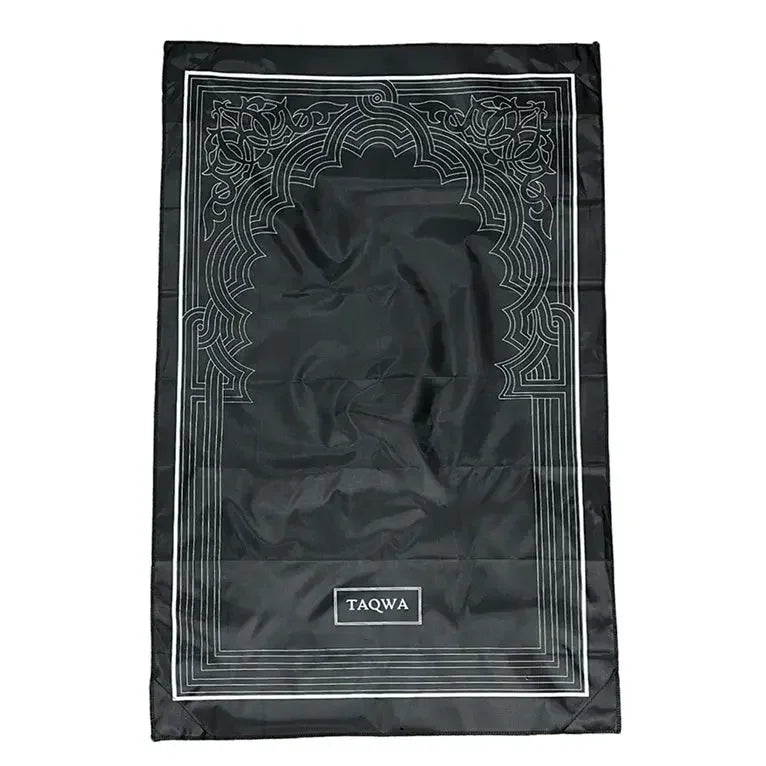 Taqwa Foldable Pocket Travel Prayer Mat With Compass - almanaar Islamic Store