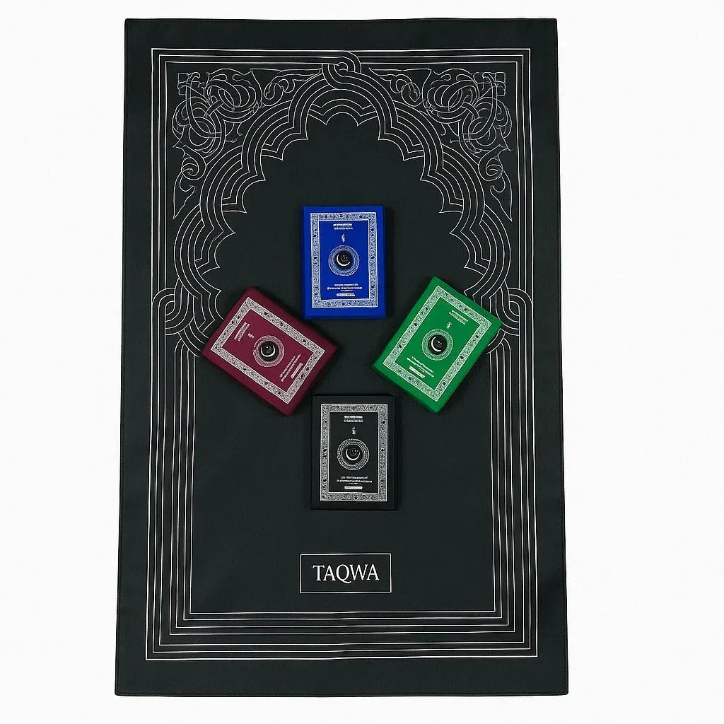 Taqwa Foldable Pocket Travel Prayer Mat With Compass - almanaar Islamic Store