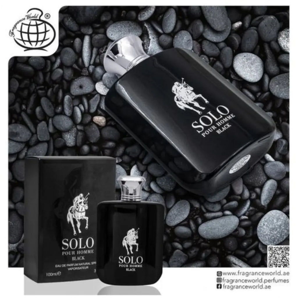 Solo Black Eau De Parfum 100ml Fragrance World - almanaar Islamic Store