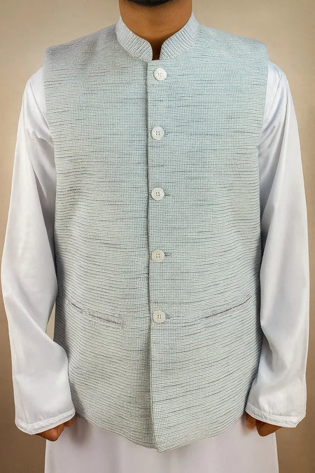 Men's Waistcoat - Light Grey - almanaar Islamic Store