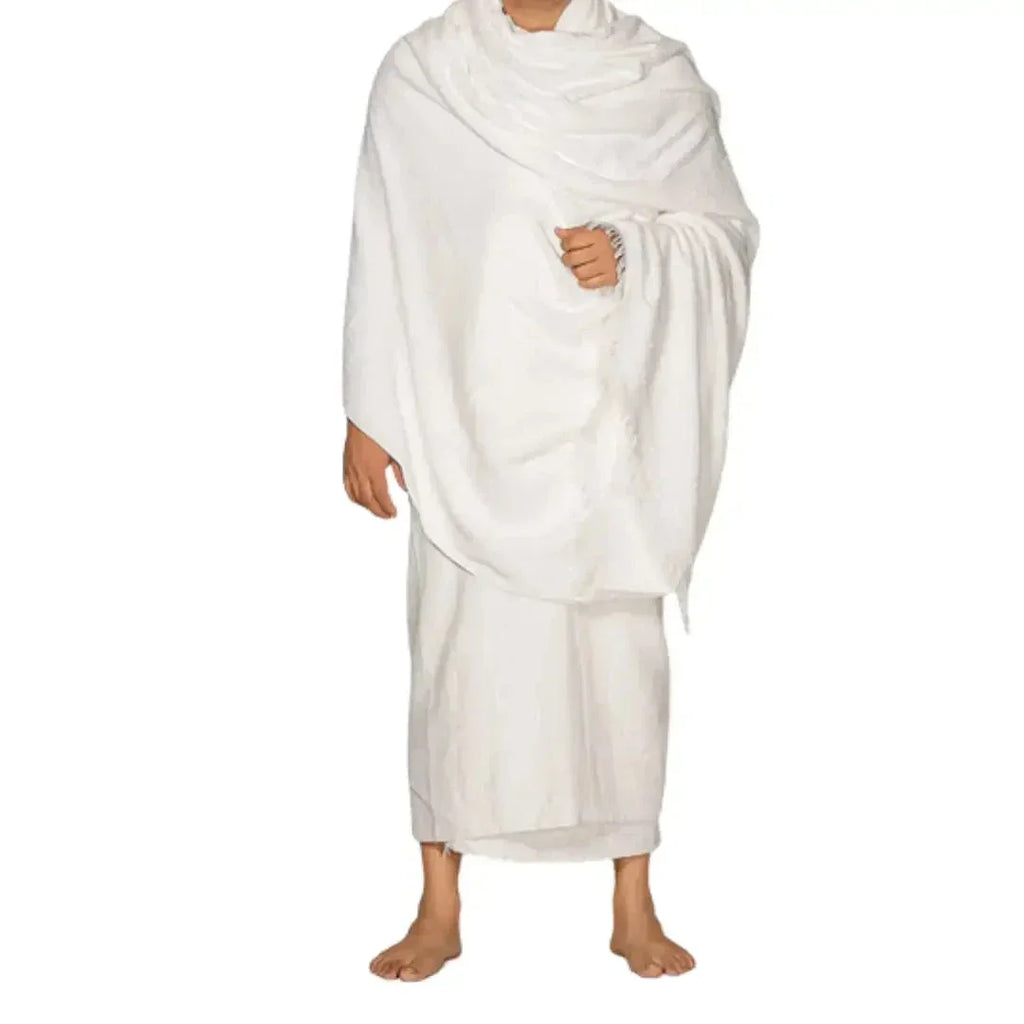 Adult Ihram Terry Towel 2pcs Set 100% Turkish Cotton- Standard Size - almanaar Islamic Store