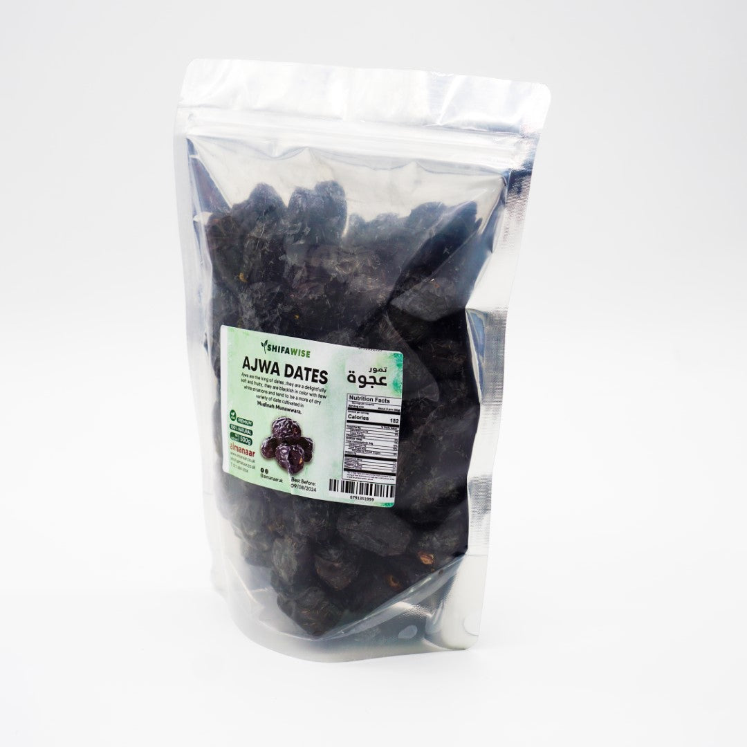 FRESH Ajwa Dates From Al Madinah Al Munawwarah Zipped Pack - almanaar Islamic Store