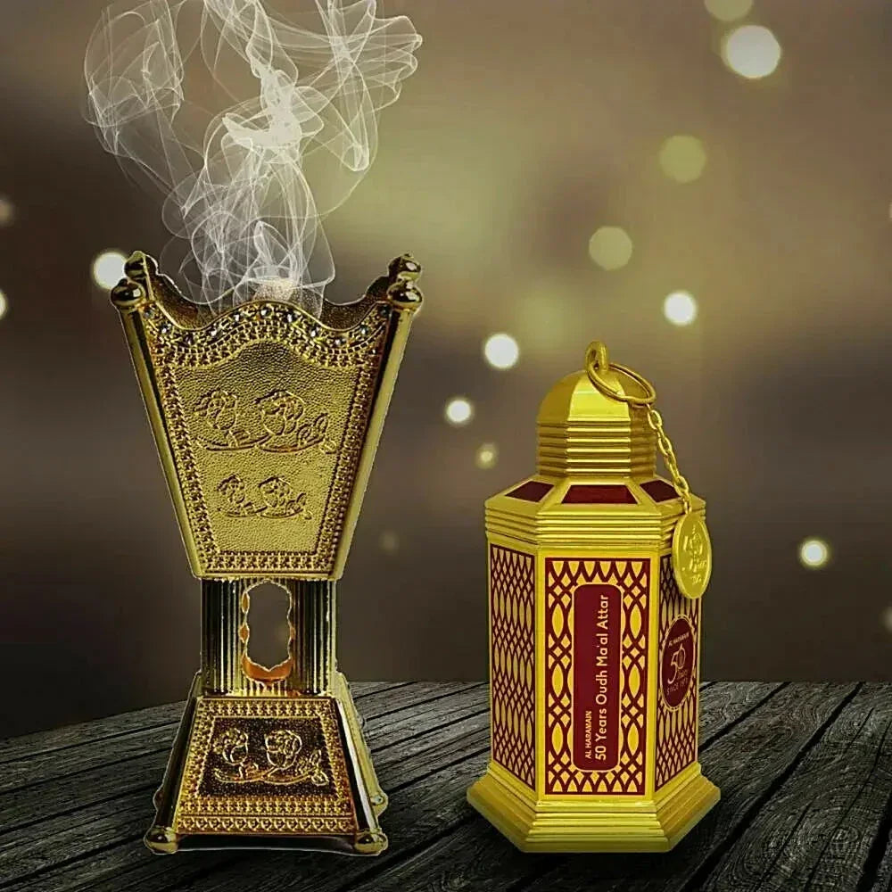 Al Haramain 50 Years Oudh Ma'al Attar Bukhoor 90g - almanaar Islamic Store