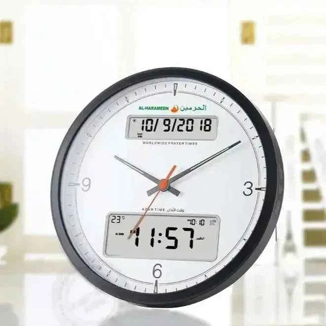 Al Harameen Round Azan Clock 320mm HA-7003