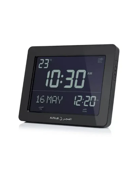 Alfajr Automatic Worldwide Azan Muslim Prayer and Qibla Digital Reminder Clock - almanaar Islamic Store