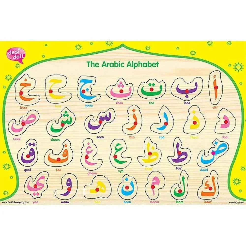 Arabic Alphabet Puzzle For Kids & Children- Non Sound