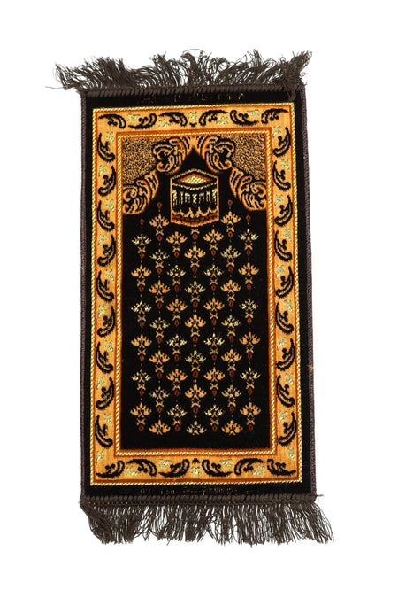 Kids Muslim Prayer Mat Dark Brown - almanaar Islamic Store