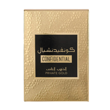 Confidential Private Gold Eau de Parfum 100ml Lattafa-almanaar Islamic Store