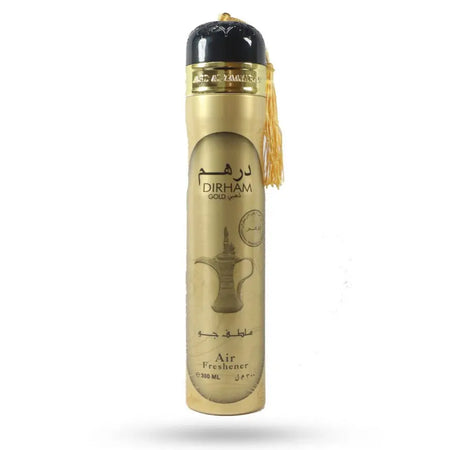 Dirham Gold Air Freshener 300ml Spray By Ard Al Zaafaran-almanaar Islamic Store