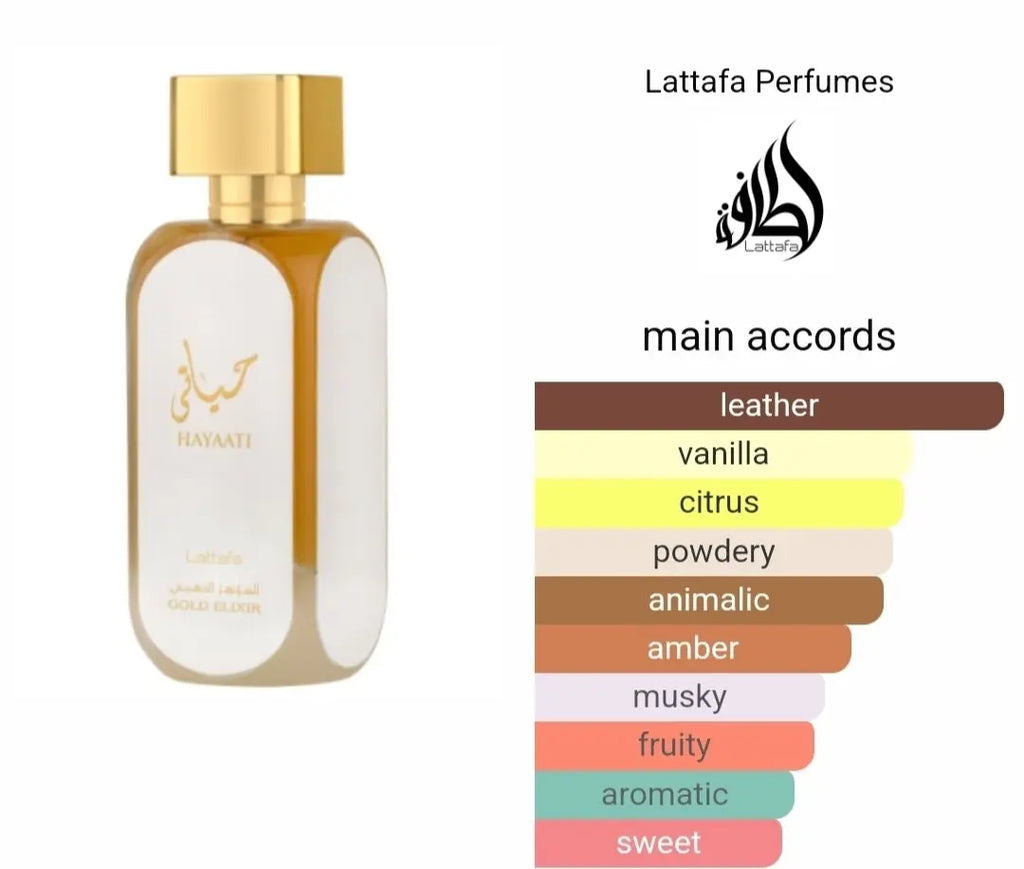 Hayaati Gold Elixir Edp 100ml Lattafa - almanaar Islamic Store