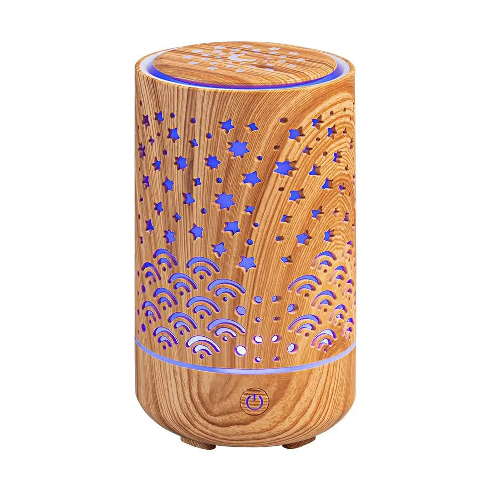 Luminous Aromatherapy Humidifier | 230ml Wooden Design (AM010) almanaar Islamic Store