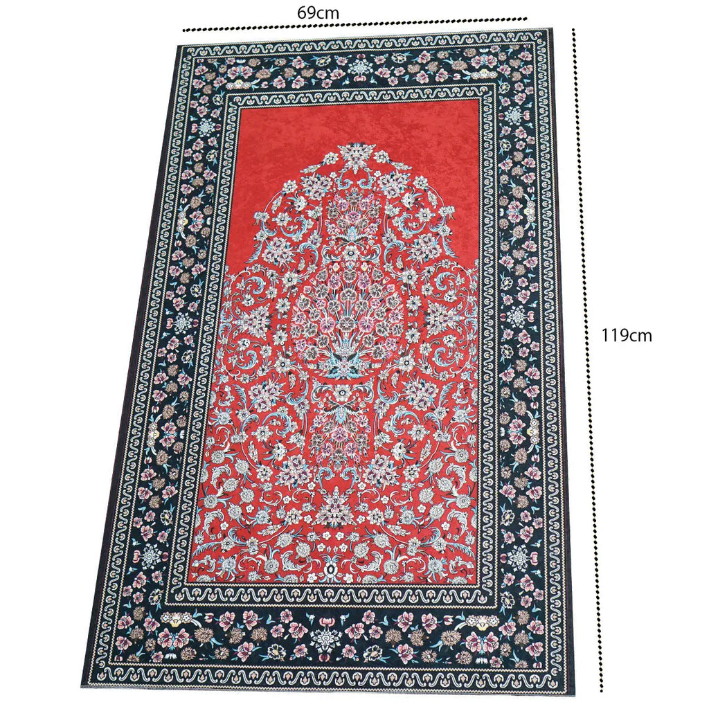 Premium Red Prayer Mat Fabric Roll almanaar