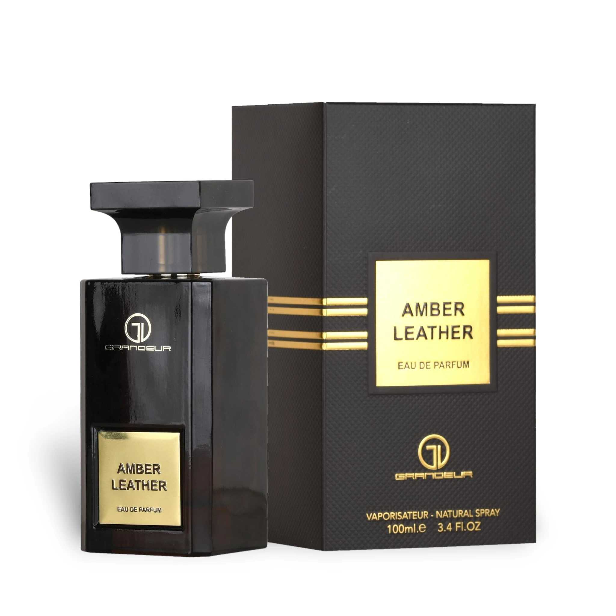 Amber Leather Eau De Perfum 100ml Grandeur.|almanaar islamic store 