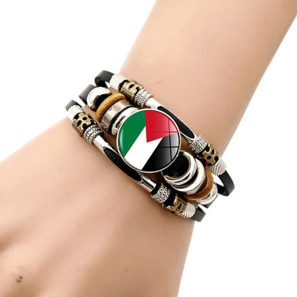 Palestinian Flag Braided Bracelet