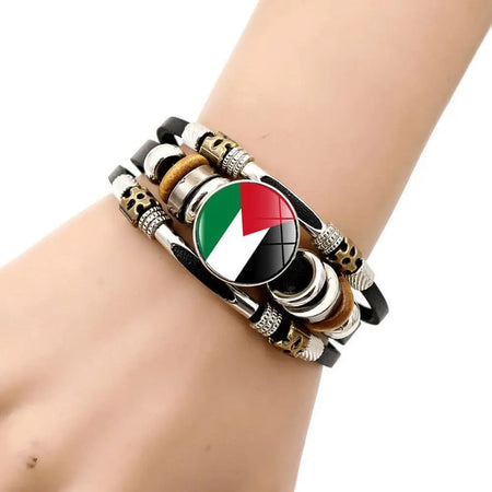 Palestinian Flag Braided Bracelet - almanaar Islamic Store