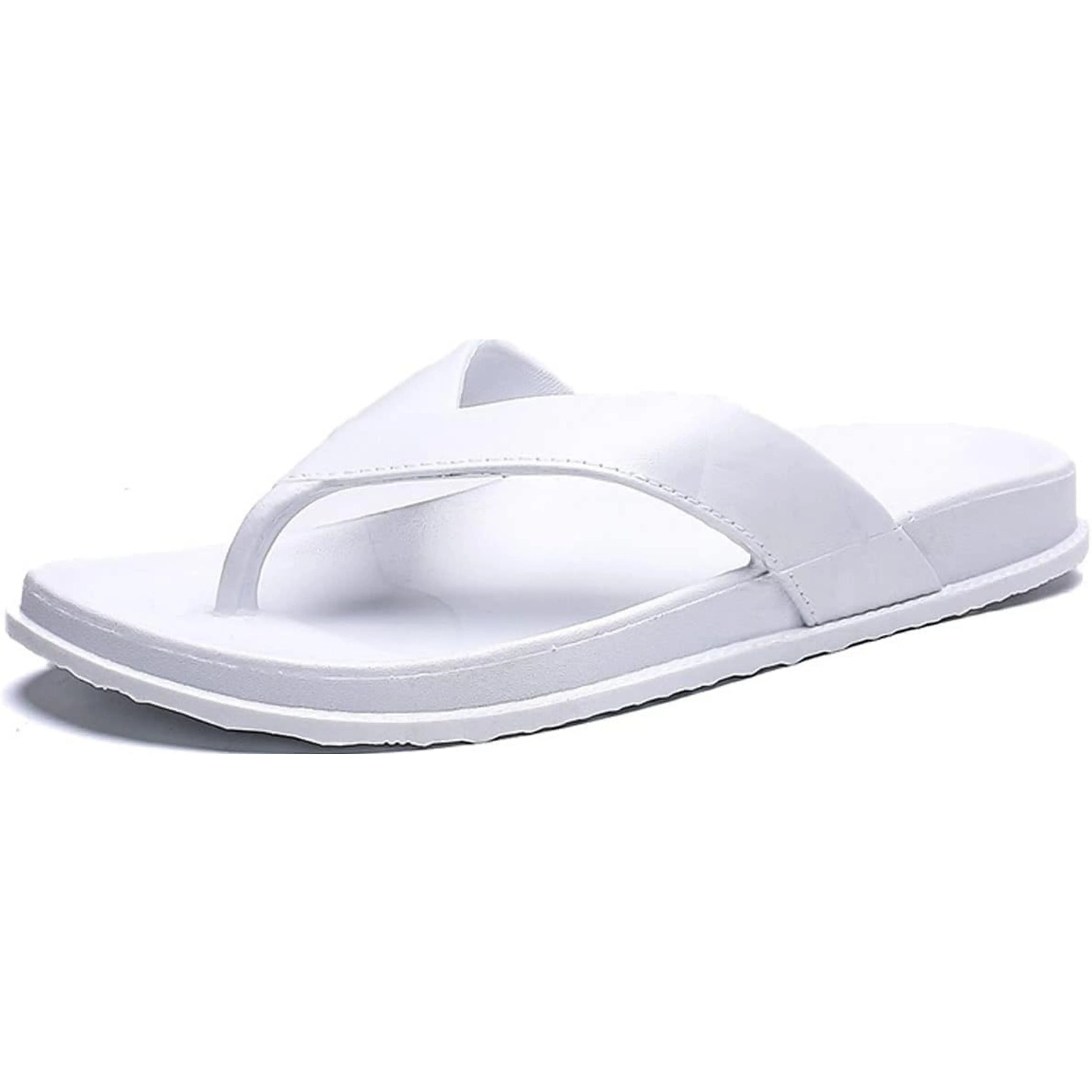 White Flip Flops for Hajj & Umrah - Anti-Slip Soft Rubber Slippers for Men almanaar Islamic Store