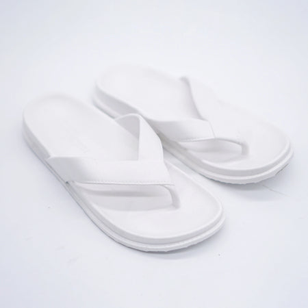 White Flip Flops for Hajj & Umrah - Anti-Slip Soft Rubber Slippers for Men almanaar Islamic Store