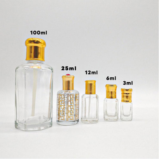 Glass Empty bottles For Attar Perfume Oil-almanaar Islamic Store