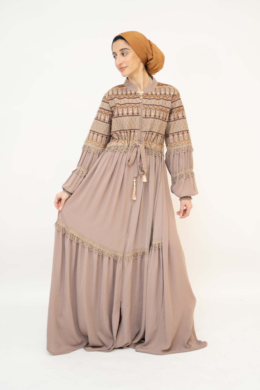 Half Zip Turkish Dress-almanaar Islamic Store