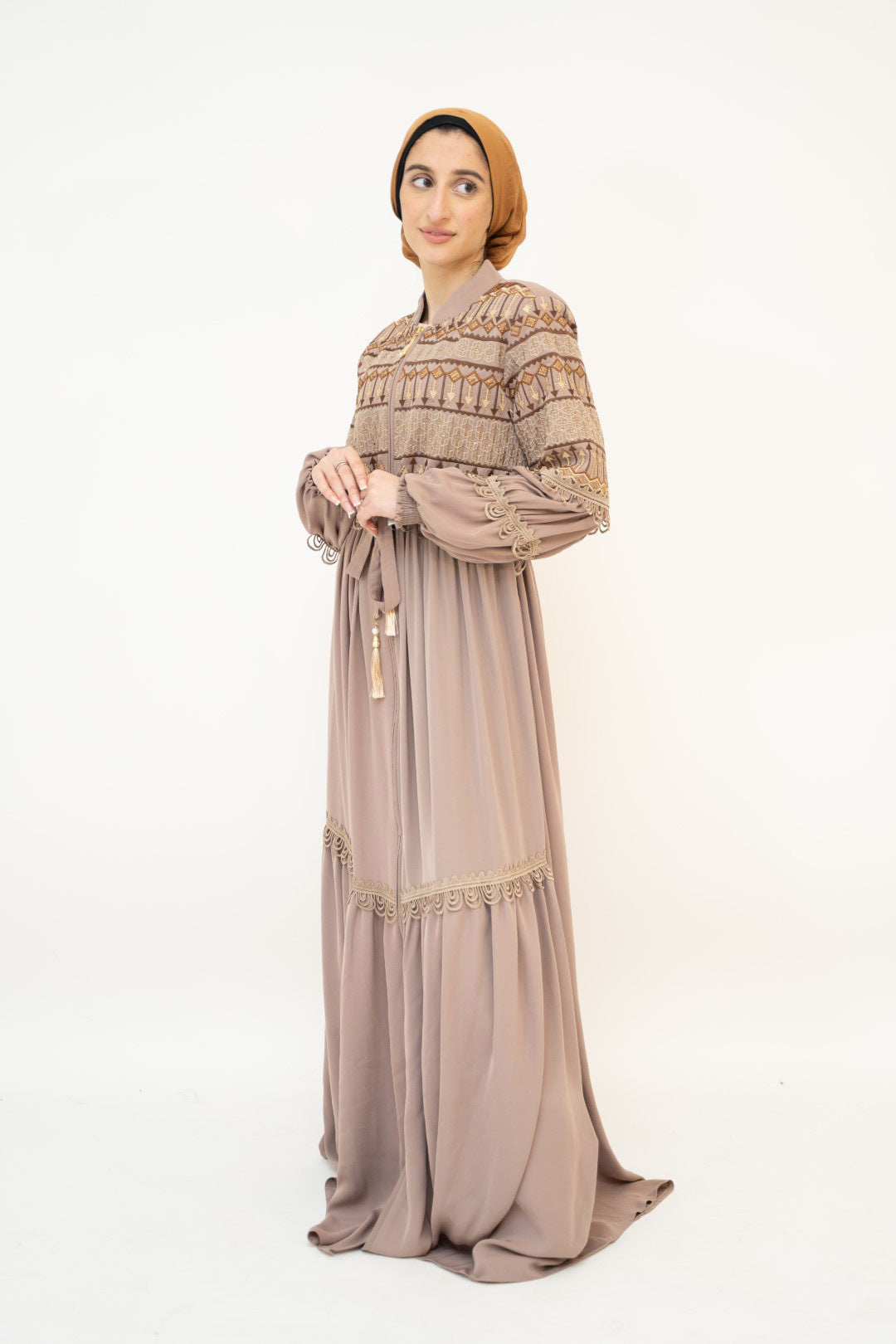 Half Zip Turkish Dress-almanaar Islamic Store