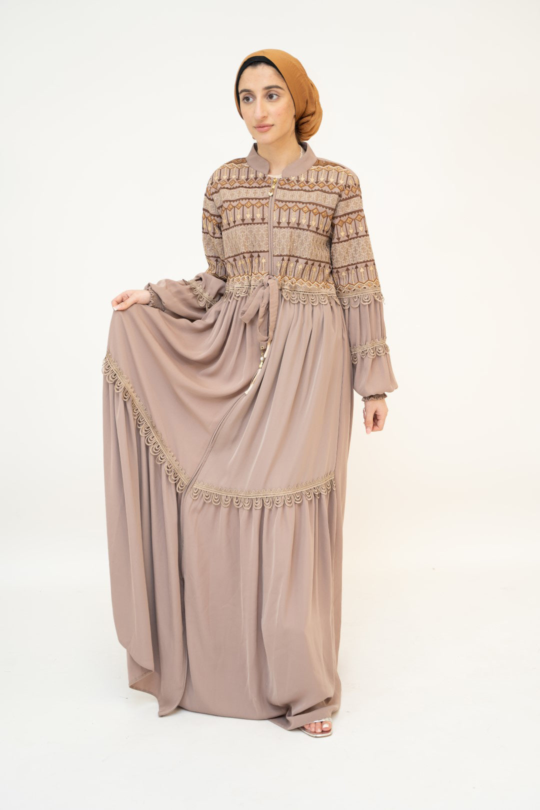 Half Zip Turkish Dress-almanaar Islamic Store