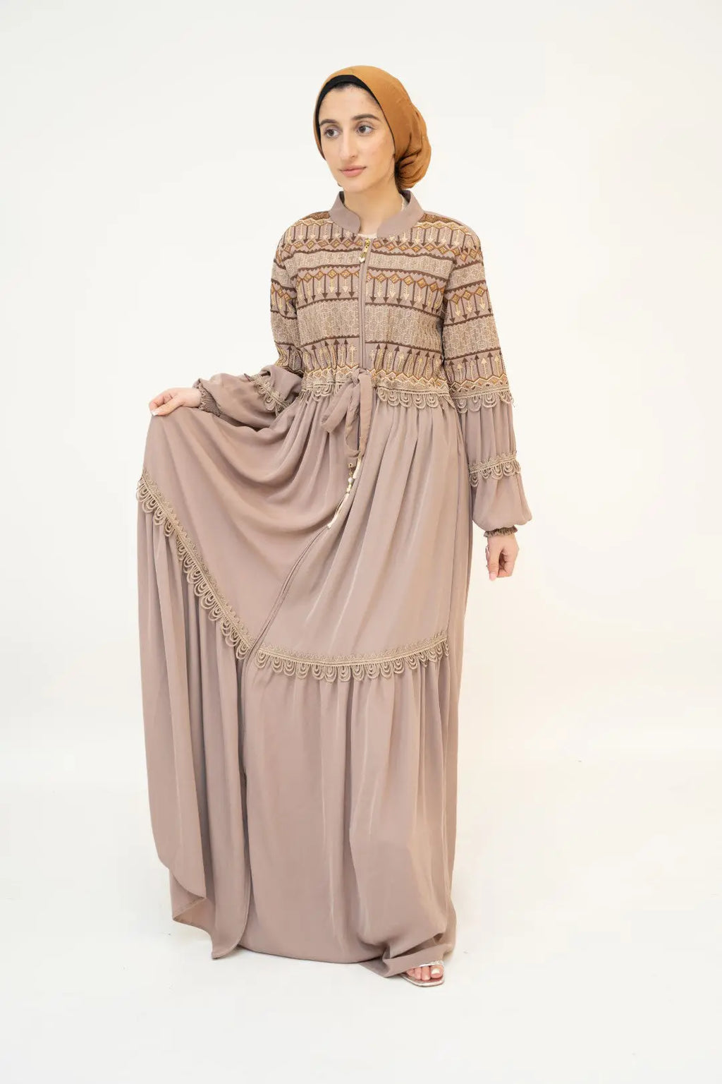 Half Zip Turkish Dress-almanaar Islamic Store