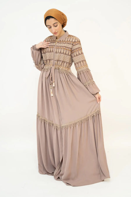 Half Zip Turkish Dress-almanaar Islamic Store