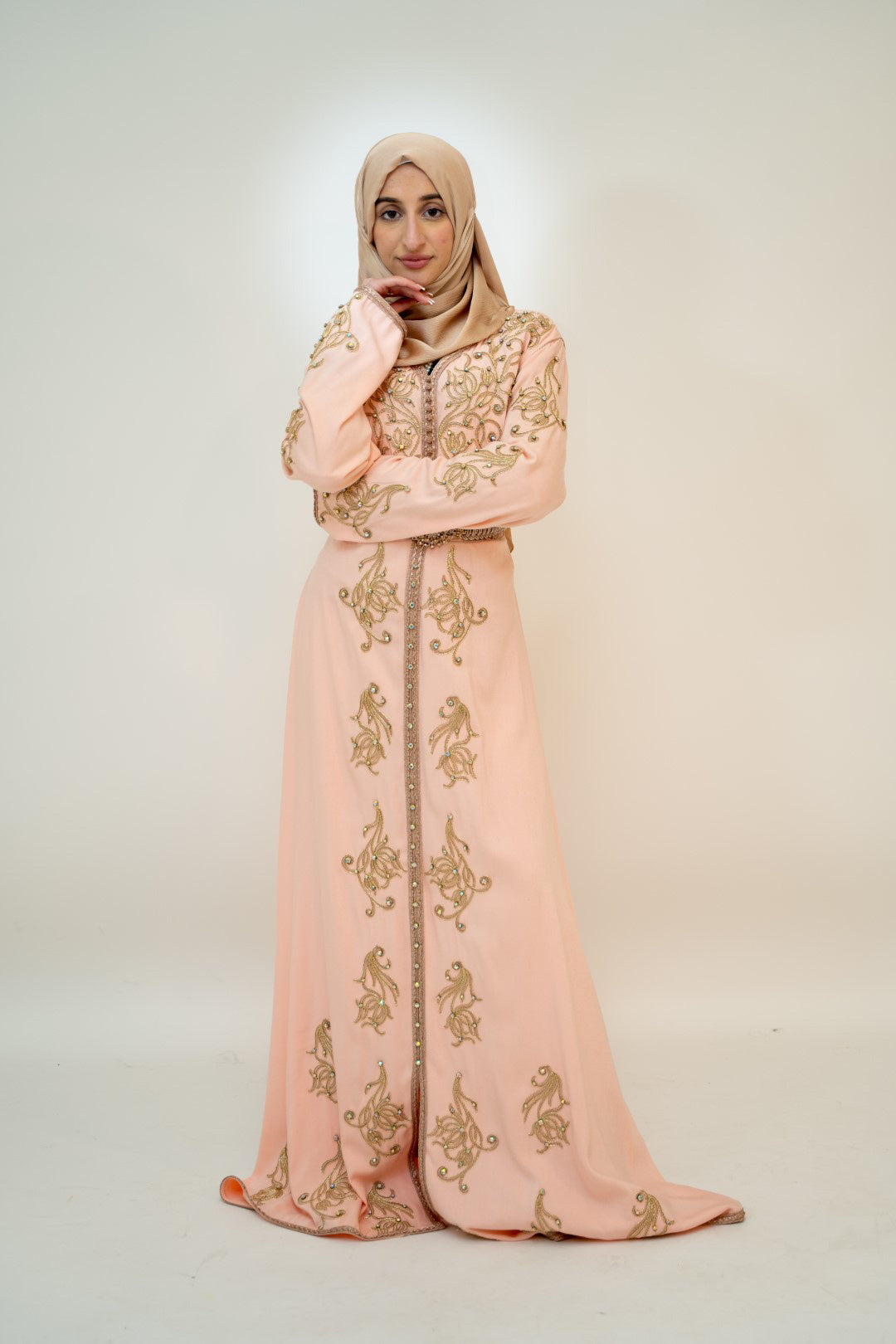 Heavy Stone Party Dress-almanaar Islamic Store