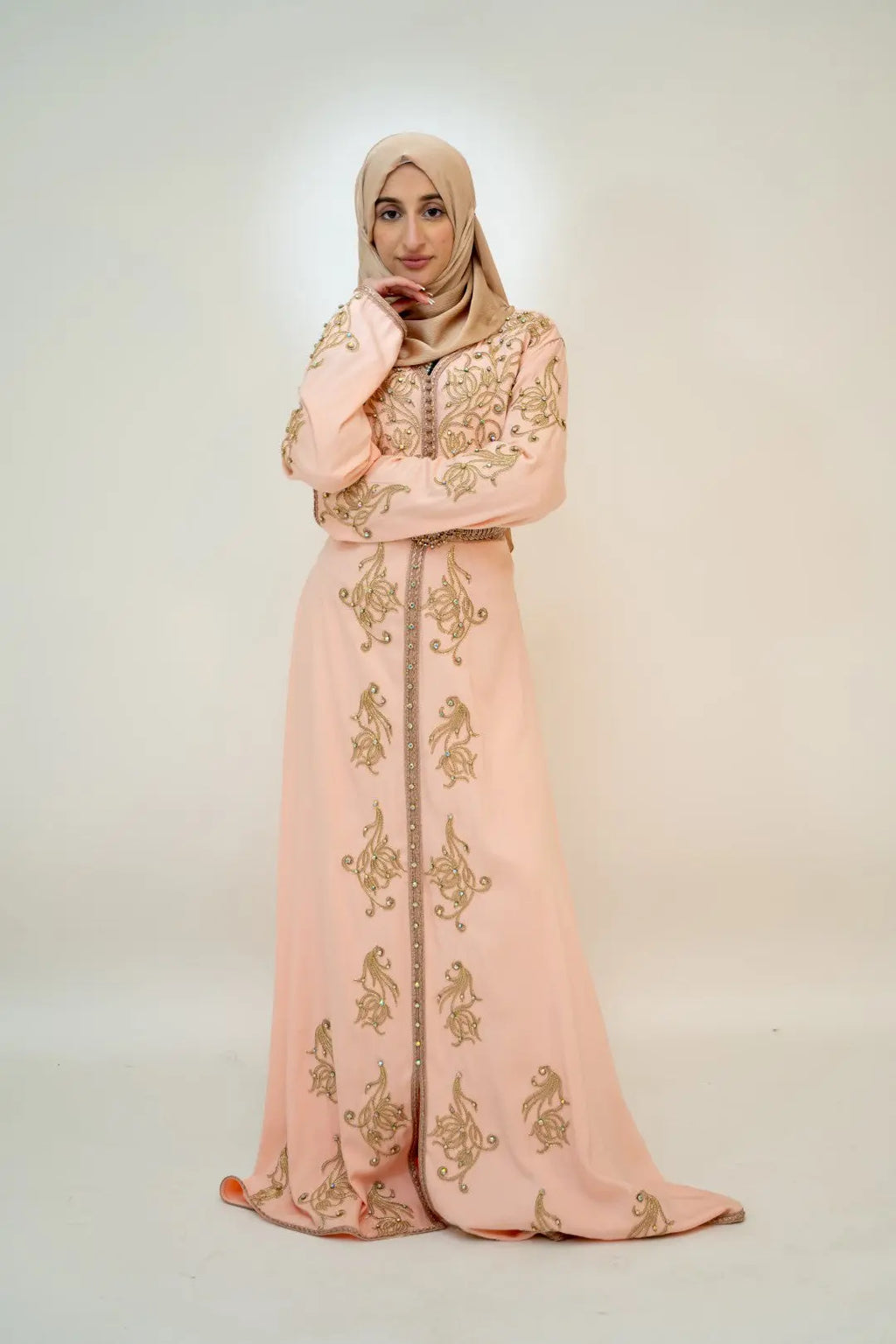 Heavy Stone Party Dress-almanaar Islamic Store