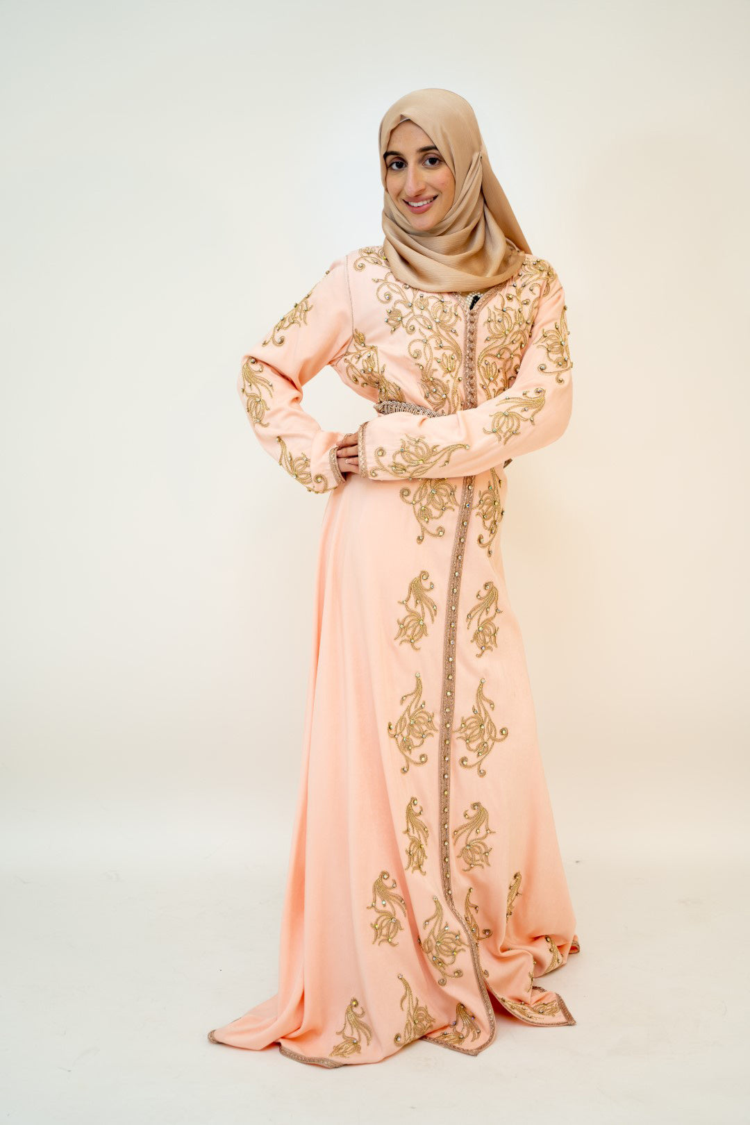 Heavy Stone Party Dress-almanaar Islamic Store