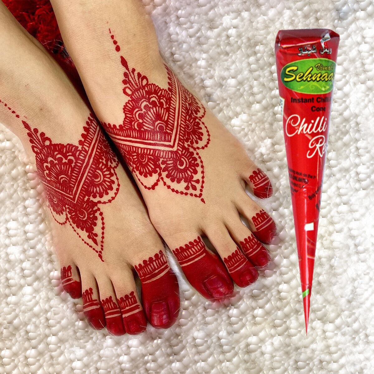 Chilli Red Henna Paste Instant Cone-almanaar Islamic Store