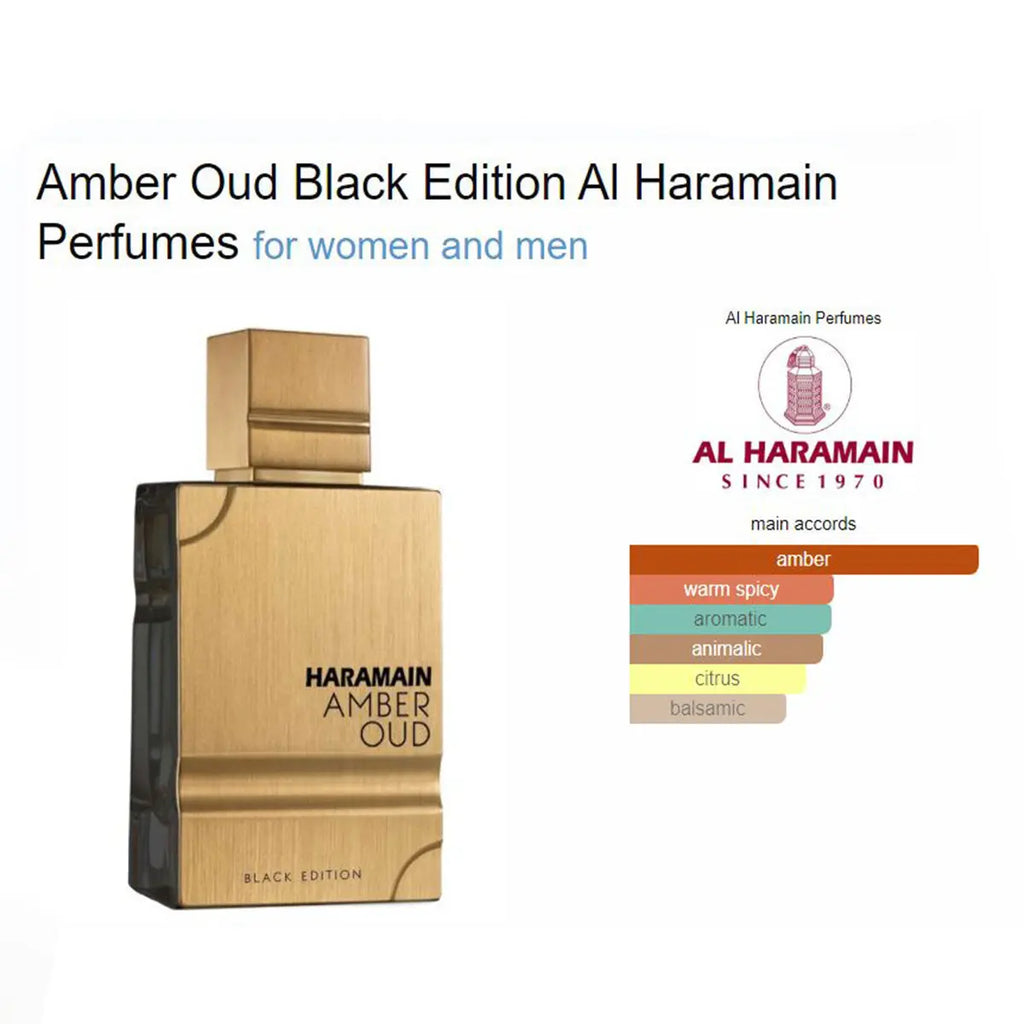 Amber Oud Black Edition Eau de Parfum 60ml Al Haramain - almanaar Islamic Store