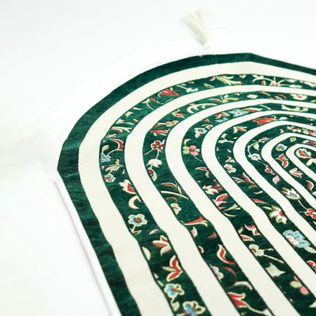 HIgh Quality Green Rawza Prayer Rug-almanaar Islamic Store