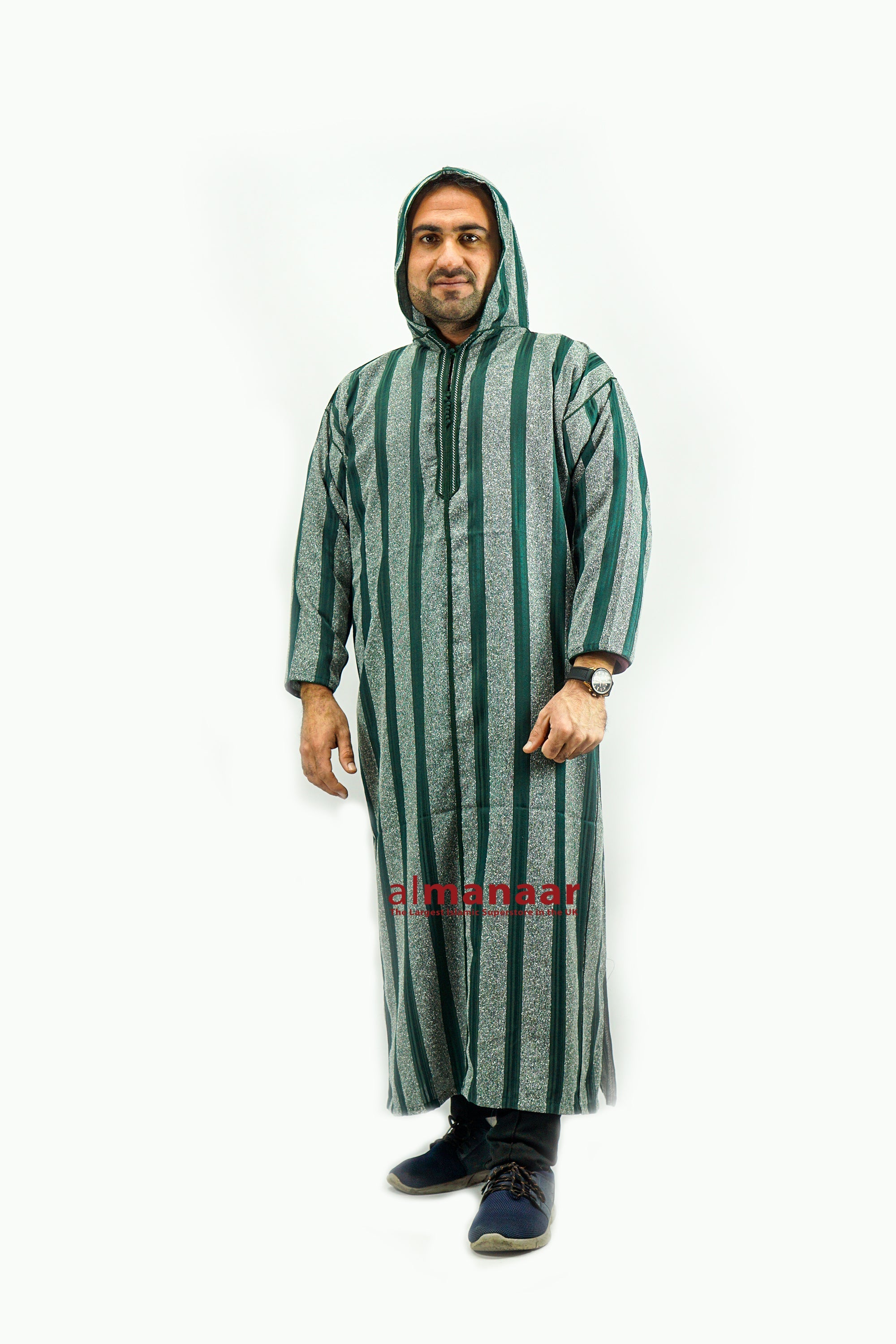 Moroccan Style Long Thobe with Hood – almanaar Islamic Store