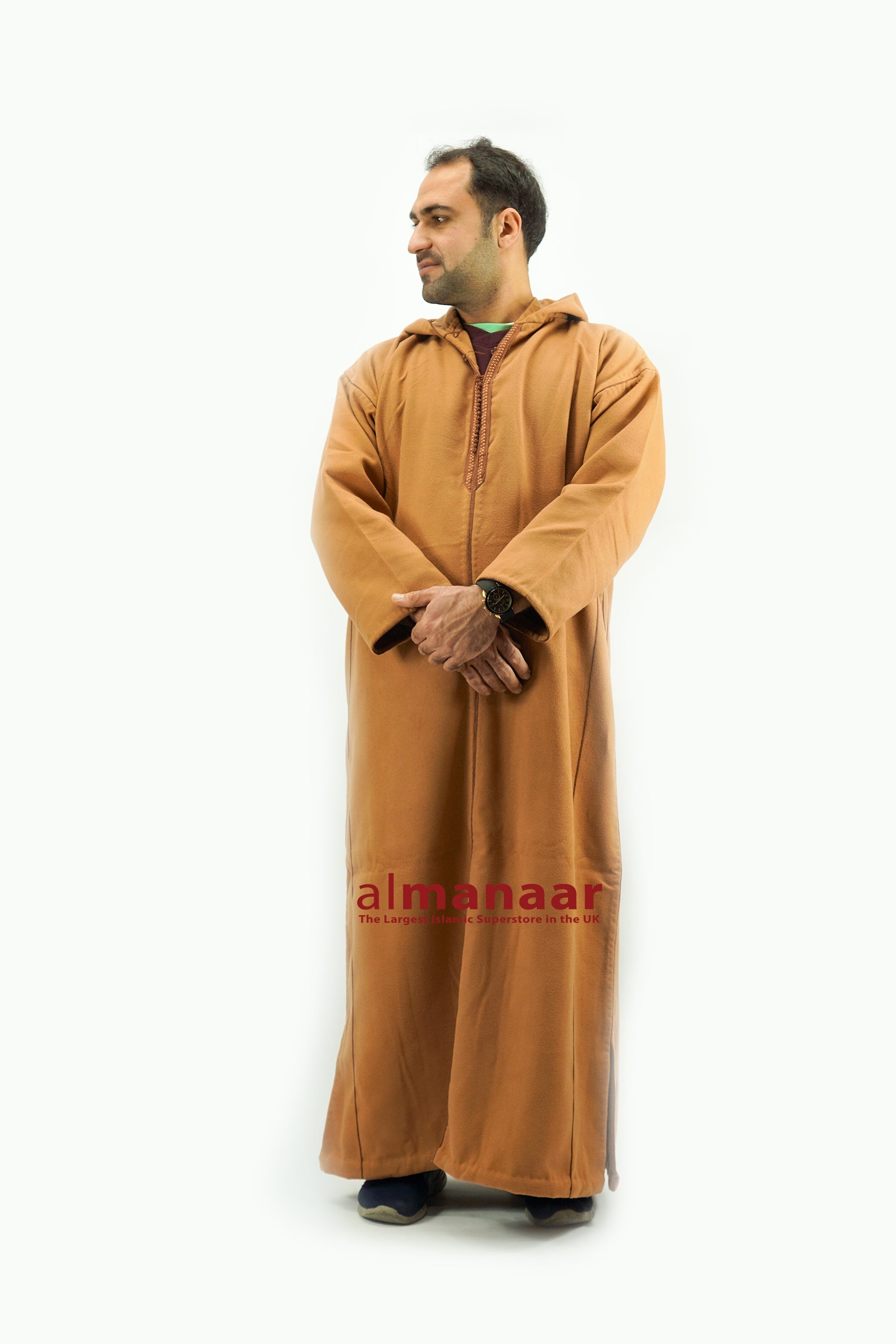 Moroccan Thick Long Thobe with Hood-almanaar Islamic Store