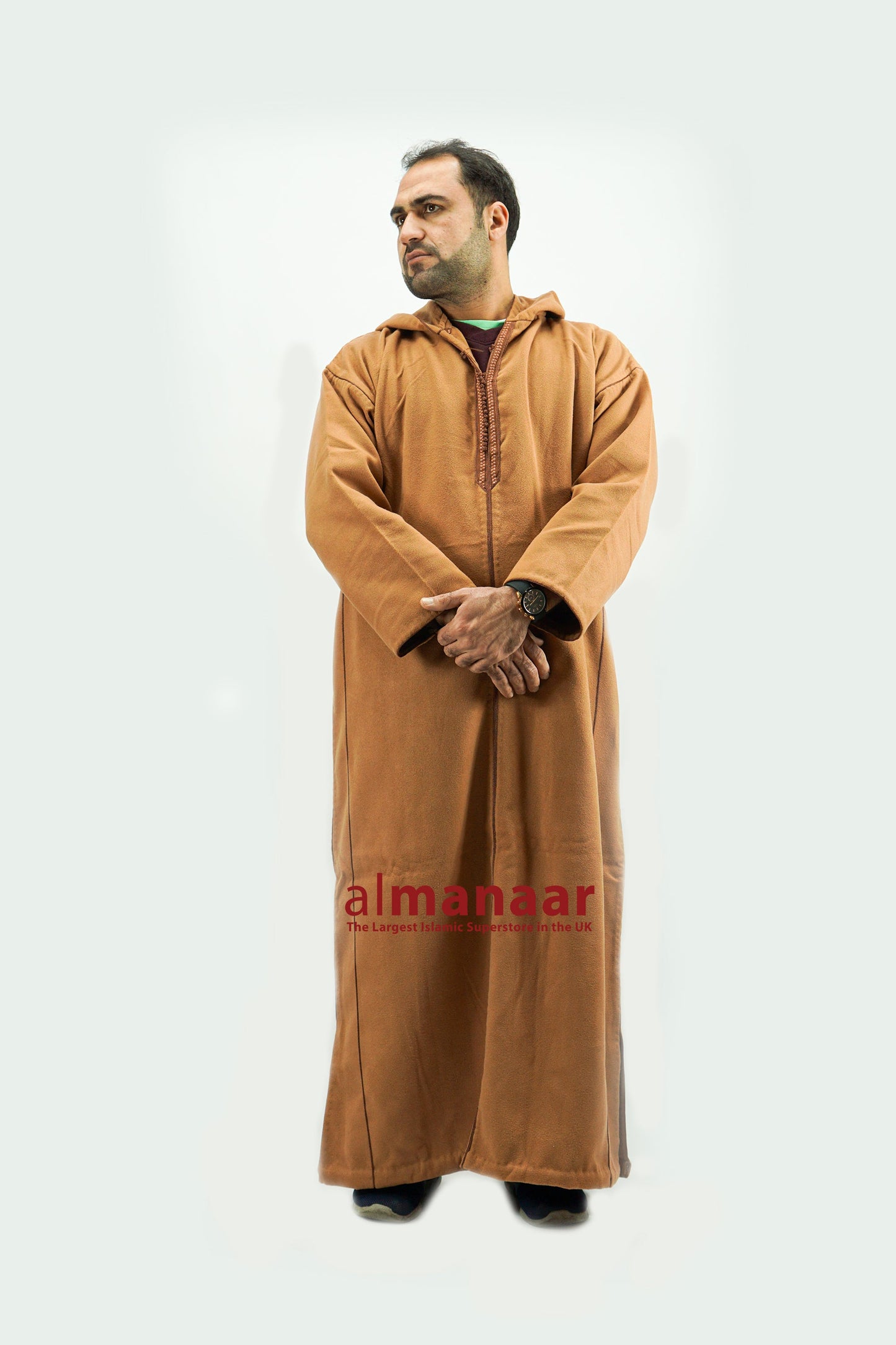Moroccan Thick Long Thobe with Hood-almanaar Islamic Store