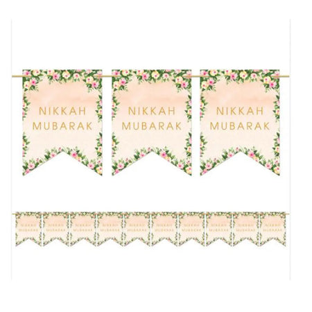 Nikkah Mubarak Pennant Bunting-almanaar Islamic Store