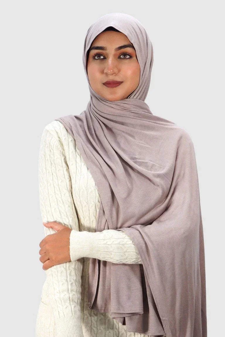 Almanaar Five Premium Jersey Scarf – Mauve - almanaar Islamic Store