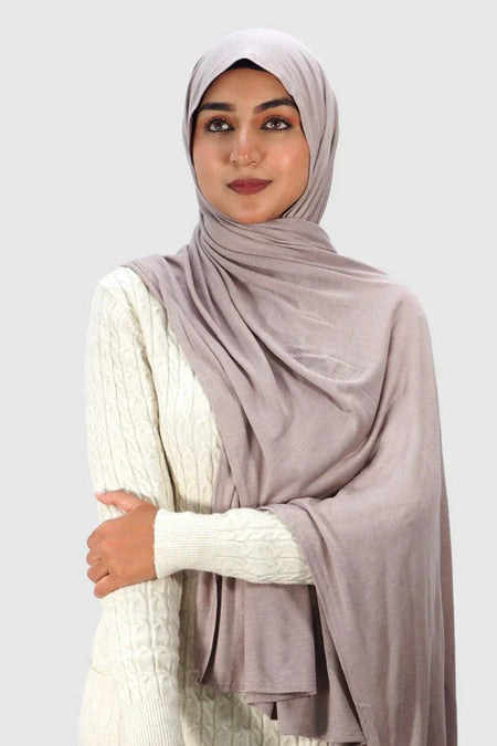 Almanaar Five Premium Jersey Scarf – Mauve - almanaar Islamic Store