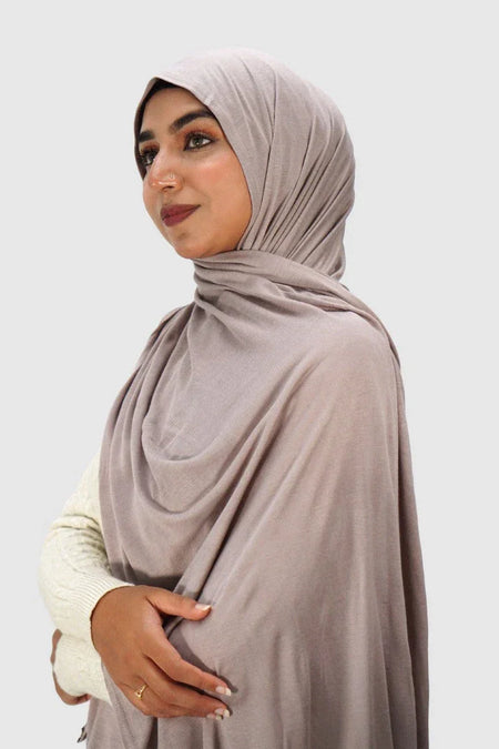 Almanaar Five Premium Jersey Scarf – Mauve - almanaar Islamic Store
