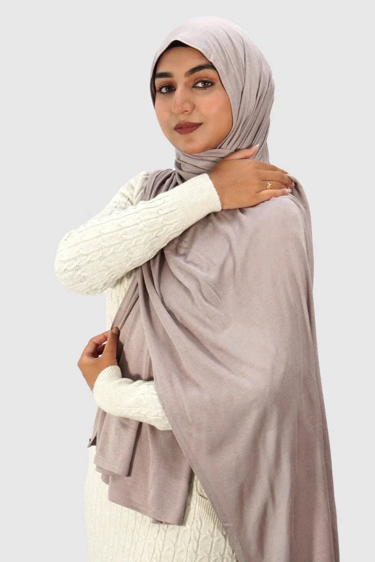 Almanaar Five Premium Jersey Scarf – Mauve - almanaar Islamic Store
