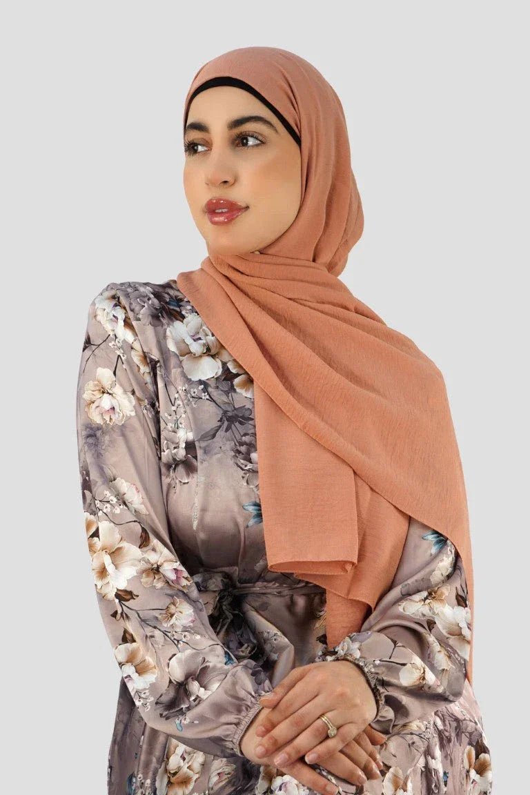Premium Chiffon Hijab – Rust - almanaar Islamic Store